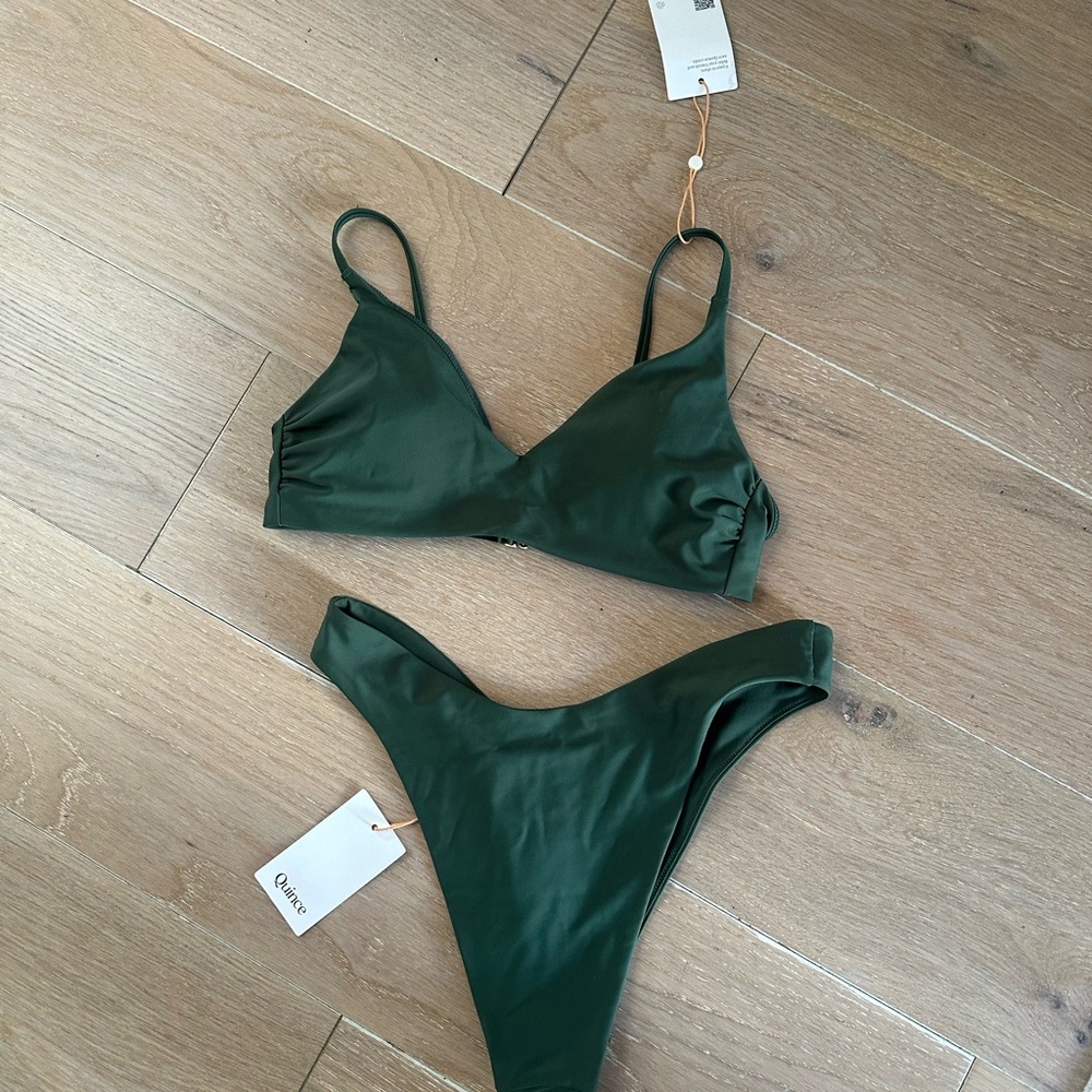 Quince Deep Green Bikini Set Med